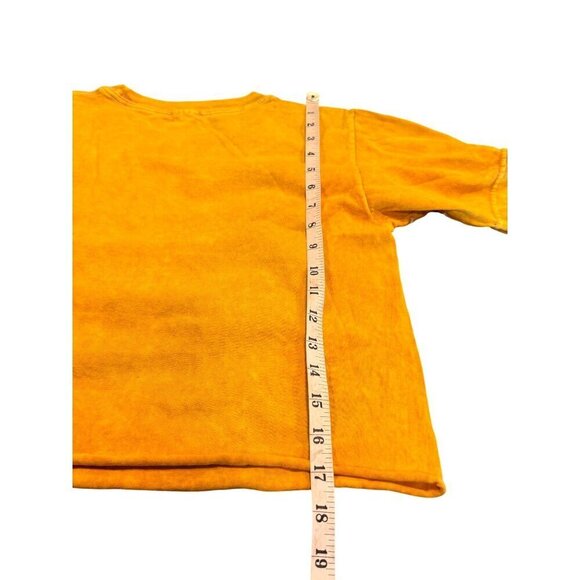 MTV Yellow T-Shirt With Floral Logo Graphic Short Sleeve Casual Tee Women's XS - Picture 4 of 6